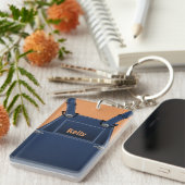 County Folk Overalls Custom Sleutelhanger (Voorkant Rechts)