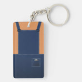 County Folk Overalls Custom Sleutelhanger (achterkant)
