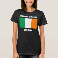 County Galway, Ierland met Ierse vlag