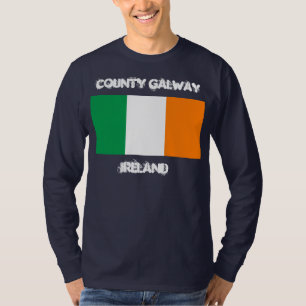 County Galway, Ierland met Ierse vlag T-shirt