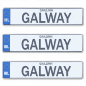 County Galway Irish Reg Bord Decal Stickers x 3 (Voorkant)