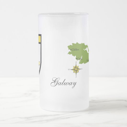 County Galway Map & Crest Mokken (Center)