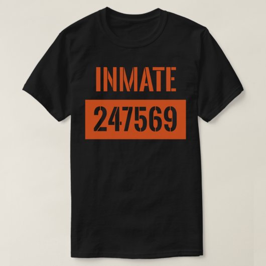 County Jail Inmate Prisoner Costume T-shirt (Design voorkant)