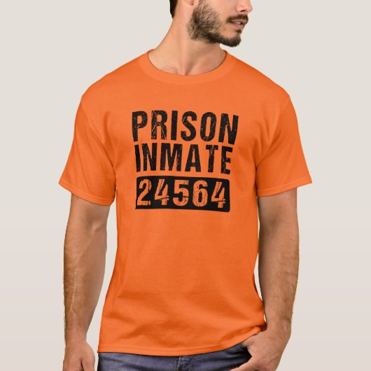 County Jail Inmate Prisoner Halloween Costume T-Sh T-shirt (Voorkant)