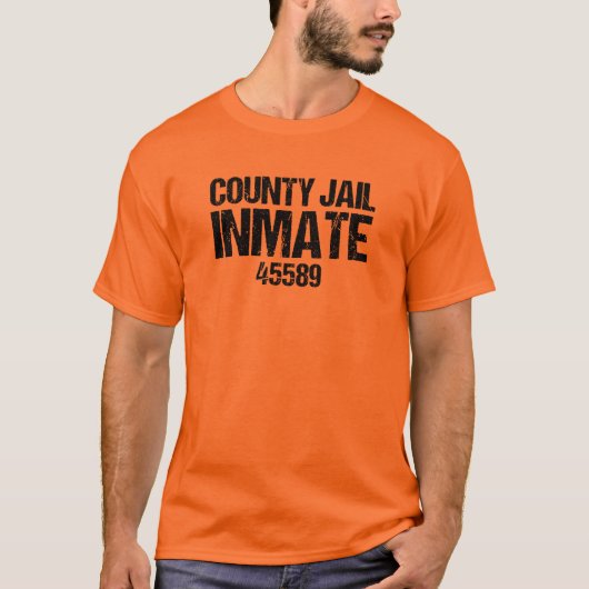 County Jail Inmate Prisoner Halloween Costume T-shirt (Voorkant)