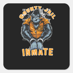 County Jail Inmate Vierkante Sticker