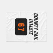 County Jail Prison Inmate 67 Halloween Funny Mens  Fleece Deken (Voorkant (Horizontaal))