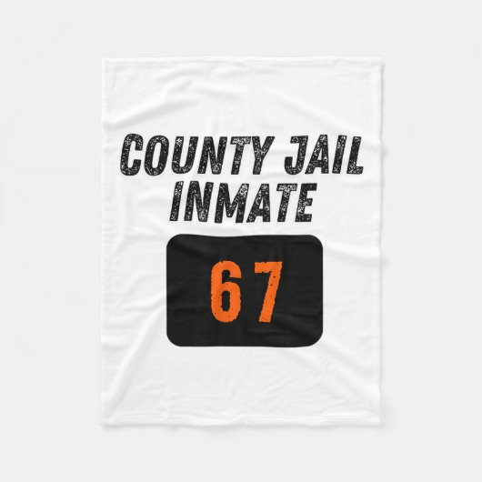 County Jail Prison Inmate 67 Halloween Funny Mens  Fleece Deken (Voorkant)