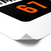 County Jail Prison Inmate 67 Halloween Funny Mens  Poster (Hoek)