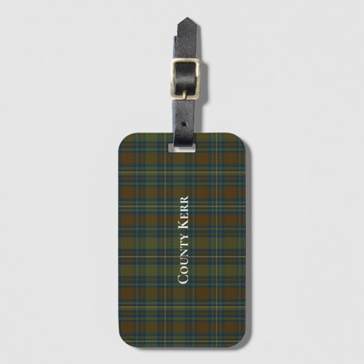 County Kerr Tartan Bagagelabel (Voorkant (verticaal))