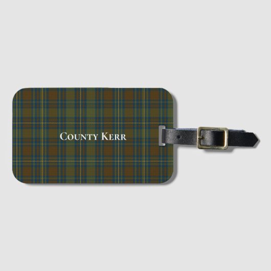 County Kerr Tartan Bagagelabel (Voorkant (horizontaal))