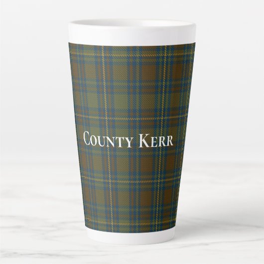 County Kerr Tartan Latte Mok (Voorkant)