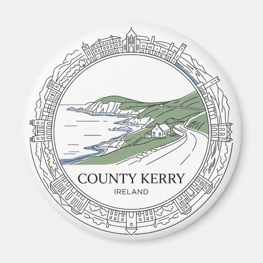 County Kerry Dingle Ierland Magneet (Voorkant)