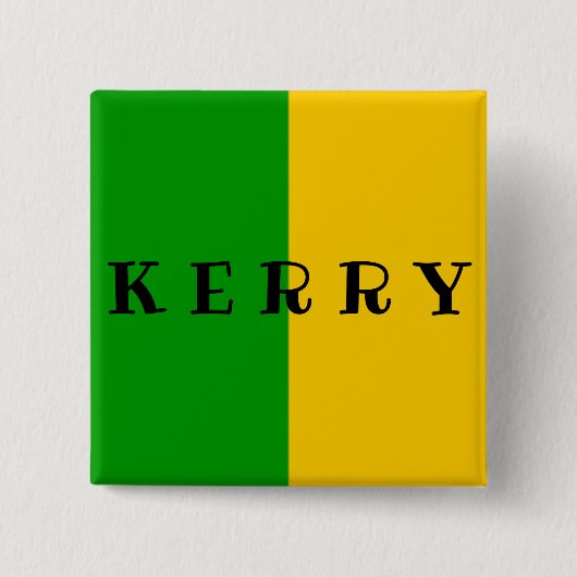 County Kerry Flag Badge Vierkante Button 5,1 Cm (Voorkant)