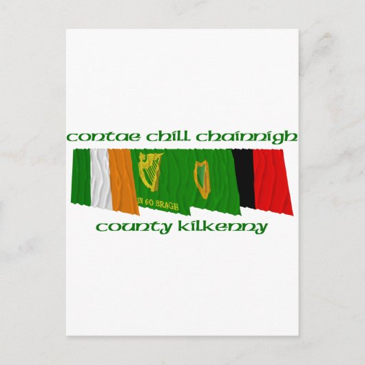 County Kilkenny Flags Briefkaart (Voorkant)