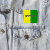 County Leitrim Flag Badge Vierkante Button 5,1 Cm (In situ)