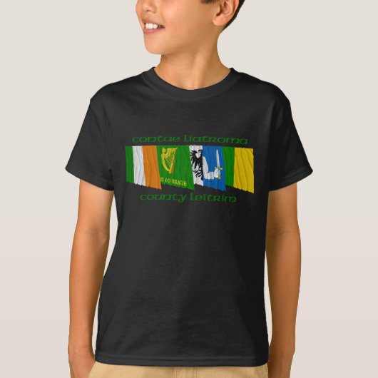County Leitrim Flags T-shirt (Voorkant)