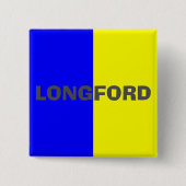 County Longford Flag Badge Vierkante Button 5,1 Cm (Voorkant)