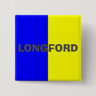 County Longford Flag Badge Vierkante Button 5,1 Cm