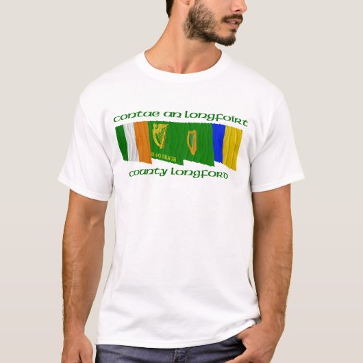 County Longford Flags T-shirt (Voorkant)