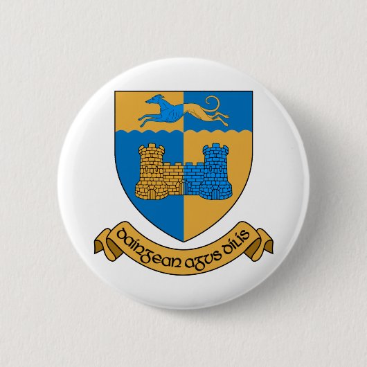 County Longford Ierland Ronde Button 5,7 Cm (Voorkant)