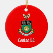 County Louth, Ierland met kerstversiering Keramisch Ornament (Voorkant)