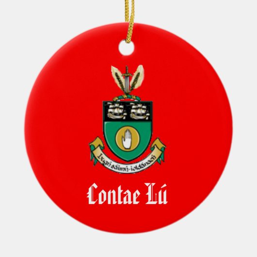 County Louth, Ierland met kerstversiering Keramisch Ornament (Voorkant)