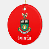 County Louth, Ierland met kerstversiering Keramisch Ornament (Links)