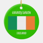 County Louth, Ierland met kerstversiering Keramisch Ornament (Achterkant)