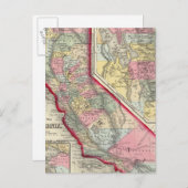 County Map of California Briefkaart (Voorkant / Achterkant)