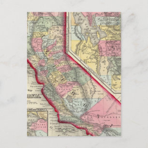 County Map of California Briefkaart