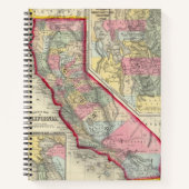 County Map of California Notitieboek (Voorkant)