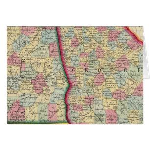 County Map of Georgia en Alabama
