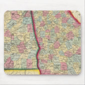 County Map of Georgia en Alabama Muismat (Voorkant)