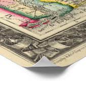 County Map of Georgia en Alabama Poster (Hoek)