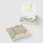 County Map of Ohio, en Indiana Stenen Onderzetter (Zijkant)