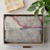 County Map of Ohio, en Indiana Tissuepapier (Geschenk)