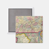 County Map of Pennsylvania, New Jersey Magneet (Voorkant / Achterkant)