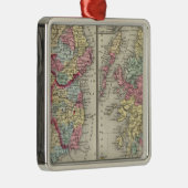 County Map of Scotland Metalen Ornament (Rechts)