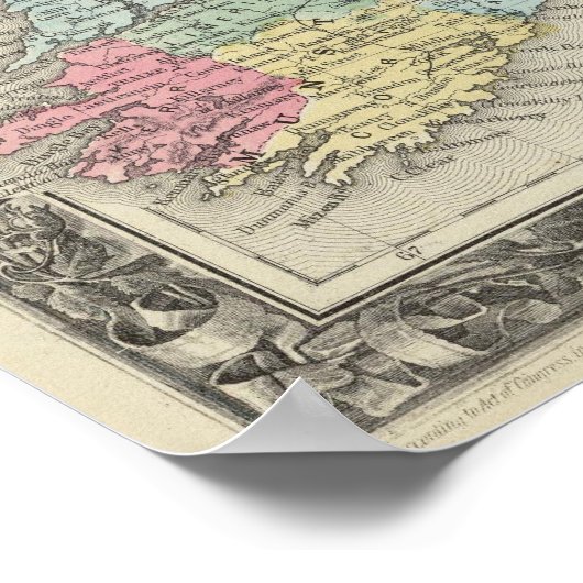 County Map of Scotland Poster (Hoek)