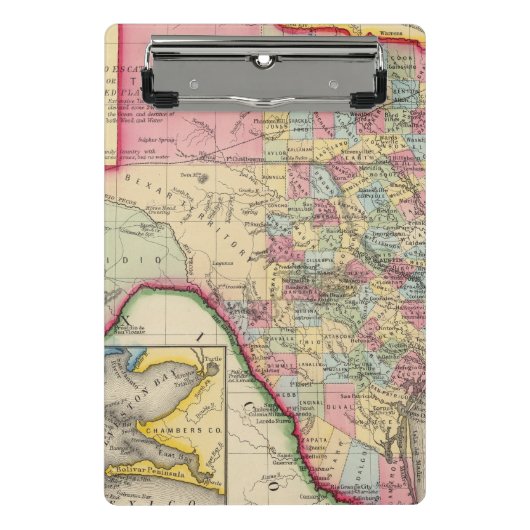 County Map of Texas Mini Klembord (Voorkant)