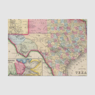 County Map of Texas Tissuepapier