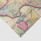 County Map of Texas Tissuepapier (Detail)