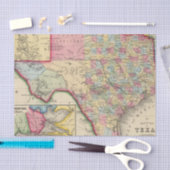 County Map of Texas Tissuepapier (Craft)