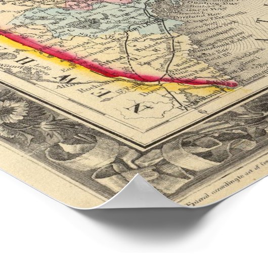 County Map of the State of Maine Poster (Hoek)