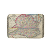 County Map of Virginia en North Carolina Badmat (Voorkant)