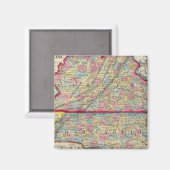 County Map of Virginia en North Carolina Magneet (Voorkant / Achterkant)