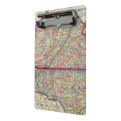 County Map of Virginia en North Carolina Mini Klembord (Angled2)