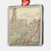 County map West Virginia Metalen Ornament (Links)