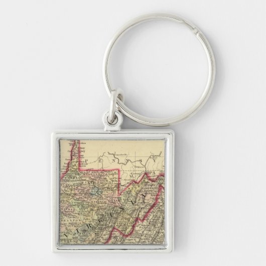 County map West Virginia Sleutelhanger (Voorkant)